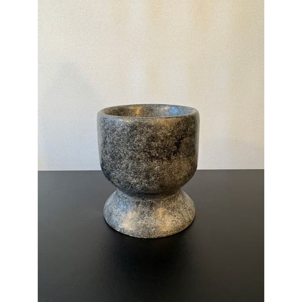 Signed Handmade Stoneware Goblet Pebble Dated 2008